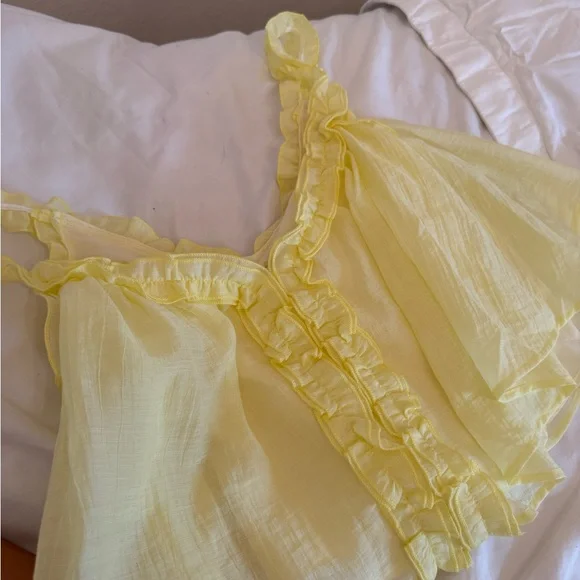 Peppermayo XS ruffle top yellow - Picture 3 of 3